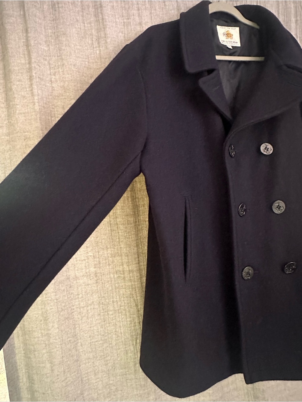Vintage Men’s Navy Fine Outerwear - Picture 3 of 5